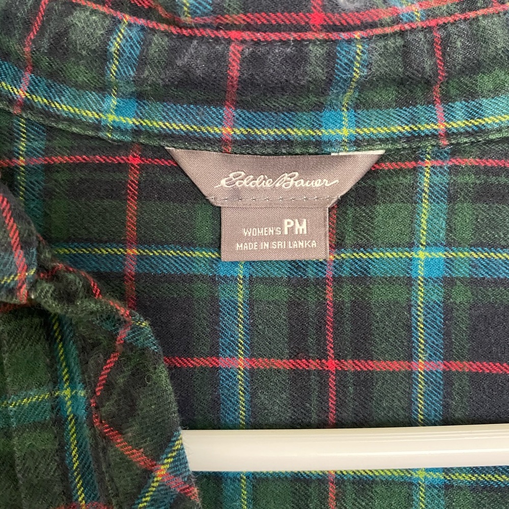 Eddie Bauer green plaid.